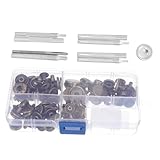 NOLITOY 40 Sätze Teiliges Kupfer Druckknöpfe mit Installation Werkzeug Langlebige Leder Snaps in Rostfrei für Kleidung Taschen Jeans DIY Lederhandwerk zum Reparieren und Dekorieren