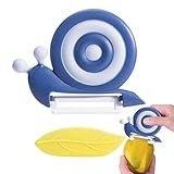 Kartoffelschäler Hand | Manueller Karottenschäler In Schneckenform,Keramik Gemüsehobel mit Rutschfestem Griff Küchenhelfer zum Schälen Kochen Camping Picknick Salat Zubereitung Kinder