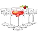 Martini Gläser 6er Set, 300ML Martinigläser, Martini Glas, Martini Gläser Set für Abendessen, Hochzeit, Party, Restaurant, Bar