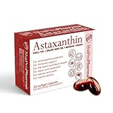 EP Bar Astaxanthin | 30 Antioxidantien Softgel Kapseln | Hochdosiert | Natürliches Astaxanthin mit Traubenkernöl, Krillöl, Reishi-Pilz, Ginseng Komplex | Astaxantin Haematococcus Pluvialis Ergänzung