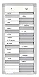 Legamaster 7-622200 In-and-Outboard Professional, An-und Abwesenheitsübersicht für 20 Personen, 26 x 54 cm, eloxiertes Aluminium