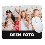 Cimpress Mauspad selbst gestalten, Personalisierbar mit Foto und Text, Gaming Mousepad mit eigenem Design, rutschfeste Unterseite, ideal für Büro & Zuhause, 24.2x20.2 cm