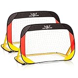 Goal Star Pop-Up Fußball-Tor Deutschland ideal für EM 2024 120x80x80cm; Automatik Fussball-Torwand selbstaufrichtend; faltbar; Tragetasche (2 Stück)