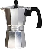 WECOOK! Paola 6 cups espresso maker Aluminium Espresso Pot Espresso Mocha Maker Mocha Pot Italian Coffee Maker. Compatible with all cooking surfaces, except induction