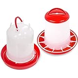 Anjing Futterautomat Hühner 3 kg und Hühnertränke 3l, Futterspender Hühner und Tränke Set für Hühnerfutter,Automatische Wassertränke,Hühner Futtertrog Set,Zubehör Zucht, Farming