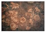 Fototapete Blumen Vintage Retro Rosen Beton Betonwand - inkl. Kleister - für Wohnzimmer Schlafzimmer Flur Vlies Tapete Vliestapete Wandtapete Motivtapeten Montagefertig (368x254 cm)