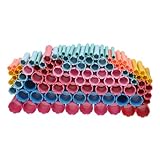 VALICLUD 100 Stück Teiliges Dauerwelle Stangen Wiederverwendbare Lockenwickler aus Abs und Gummi Vielseitig für Salon und Zuhause Leicht und Schonend für Stilvolle Wellen und Locken