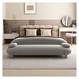 CUISGOR Sitzbank für Schlafzimmer, Polsterbank, moderne Beistellbank, Ottomane, Holzrahmen, Sitzbank für Eingang, Esszimmer, Wohnzimmer (Hellgrau, 150 x 55 x 60 cm)