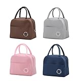 4er Set Kühltasche Klappbare, Kühlung zum Einkaufen Isoliertasche Thermotasche Lunchbag Picknicktasche Lunchtasche Isoliert Warmhaltetasche -Tiefkühltasche Thermo Tasche für Büro 22,5x11,5x18,5cm E