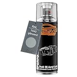TRISTARcolor RAL 7042 Verkehrsgrau A glänzend 2K Acryl Spraydose Sprühdose Spritzlack Sprühlack 400 ml schnelltrocknend