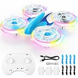 Mini Drohne für Kinder ab 6 Jahren, RC Quadrocopter Spielzeug für Anfänger mit One-Key Start/Landung, 30 Min Flugzeit, 6 LED Lichtmodi, 360° Flip, Geburtstags Geschenk für Jungen und Mädchen