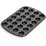 Original Kaiser Inspiration Mini Muffinform für 24 Muffins, Mini Muffins Backform 38 x 27 cm, Mini Cupcake Formen antihaftbeschichtet, Muffinblech klein, Schwarz