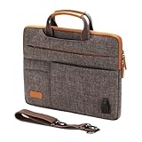FJOADNVM Notebook Tasche Multifunktionale Laptop-Hülle Business Aktentasche Messenger Bag(Brown,17-inch)