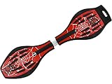 MAXOfit Waveboard Pro XL bis 95 kg mit Tasche und Leuchtrollen, 88x23x30 (Spider Red)