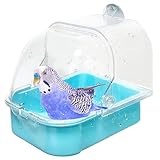 Vogelbad für Käfig,1 Stück Multifunktional Vogel Badewanne, Hängender Papagei Badewanne Dusche Vogelkäfig Zubehör für Kleine Vögel Kanarische Wellensittiche Papageien Nymphensittich Lovebird Hamster
