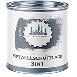 Lausitzer Farbwerke Metallschutzfarbe 3in1 Metallschutzlack 3-in-1 du sparst dir Anti-Rost-Produkte Metallfarbe Metalllack Farbe für Metall Stahl Eisen Zink Aluminium (2,5 L, Anthrazitgrau (RAL 7016))
