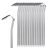 16 Stück Zeltheringe aus Aluminium, heringe Zelt，Robuste und Lange Erdnägel für Harte Böden - Ideal für Camping, Garten, Angeln mit Sturm- und Bodensicherheit