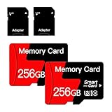 [2-Pack] 256GB Speicherkarte Micro SD Karte mit Adapter Klasse 10, UHS-I, U3, A1, für Smartphones, Drohnen, Kamera[256GB*2]