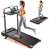 Laufband für Zuhause,6 in 1 Walking Pad mit Steigung bis 10%, 12km/h Klappbar Laufband mit LED-Anzeige,2.5HP Treadmill für Zuhause/Büro,Bis 136kg Belastbar,Fernbedienung und App,Keine Installation