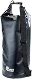 Xcase Wasserdichte Tasche: Wasserdichter Packsack 25 Liter, schwarz (Gepäckrolle wasserdicht, Packsack aus Lkw-Plane, Unterwasserlicht)