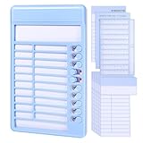 JOINPAYA Blauer Verschiebbarer Aufgabenplaner aus Kunststoff für Wand und Schreibtisch Zeitmanagement Tafel mit Schiebereglern zur Visuellen Organisation und Anreizsystem