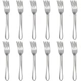 Qucher 12 Stück 14.5cm Kuchengabel,Dessertgabeln,Fruchtgabel,Edelstahl Set