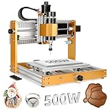 LUNYEE 500 W Ganzmetall CNC-Fräsmaschine, 3018 Pro Max CNC-Holzfräse, 3-Achsen-Metall fräsmaschine zum Schneiden von Holz, Acryl, MDF, PCB-Kunststoff, Arbeitsbereich: 300 x 180 x 80 mm