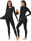 Evolyline Thermounterwäsche Damen Funktionsunterwäsche Damen Set Winter Skiunterwäsche Atmungsaktiv Thermounterwäsche Set Warme Thermo Unterwäsche Thermo Base Layer Für Alltag Running Skifahren