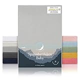 Laleni Jersey Spannbettlaken 70x140 cm Babybett - Oeko-TEX zertifiziertes Spannbettlaken 70x140 Baby - Kinderbettwäsche 70x140 aus 100% Baumwolle - Spannbettlaken 70x140 Baby in Grau