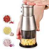 Gepresster Knoblauchhacker Knoblauchstampfer Aus Edelstahl 304 Knoblauchbrecher Premium Knoblauchpresse Leicht Gemüseschneider Manuelle Zerkleinerer Für Zwiebeln,Paprika Und Knoblauch