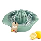 Westmark Zitronen-/Zitruspresse mit Behälter, Durchmesser: 18,7 cm, Fassungsvermögen: 350 ml, Kunststoff, Limetta, Grün, 3091227M