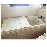 Staubdicht Badewannenabdeckung Badewannenbretter, Falten 1,2cm Dicke Wannentablett Lagerregal, Isolierungsabdeckung Badabdeckung für Duschwannenablage(80x120x1.2cm)