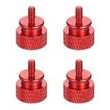 QUARKZMAN 4 Stück M3x6 Aluminium Flügelschrauben 12x16mm (ODxH) Computergehäuse Flügelschrauben Für PC Seitenwand Motherboard Montageschrauben Bordeauxrot