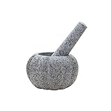 Mörser- und Stößelmühle, Knoblauchstampfer, Granit-Mühle mit Mörser und Stößel, Steinmühle, for Mahlen, Zerkleinern und Zerstampfen von Gewürzen und mehr – einfach zu verwendende und zu reinigende Gew