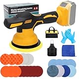 Akku Poliermaschine Kompatibel mit Dewalt 20V, 6 Geschwindigkeit Auto Poliermaschine, Mini 6 Zoll Kabellos Poliermaschine Set zum Entfernen von Polieren, Schleifen (ohne Akku)