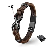 UNIQAL | Personaliesiertes Lederarmband mit Gravur 'SHAPE' Herren Damen | Leather Bracelet mens | Magnetverschluss | handgemacht in Germany (Braun Infinity, 21.00, Zentimeter)