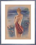 Frauenakt am Strand - Original Erotikgemälde Pastell ein Unikat - erotische Kunst direkt vom Künstler