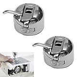 Zerquell 2 Stück CB Universal Spulenkapsel für Nähmaschinen, Edelstahl Spulenkapseln, Durchmesser 22,75 mm, Nähmaschinenzubehör für Babylock, Aldi, AEG, Brother, Privileg, Kenmore, Singer, Necchi