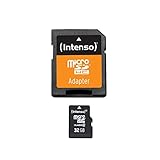 Intenso microSDHC 32GB Class 4 Speicherkarte inkl. SD-Adapter, schwarz
