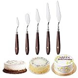 5 Stück Streichpalette Set Kuchen Creme Spachtel Gebäck Werkzeug Rührschaber Set Kuchen Dekorieren Schaber Tortenspachtel Cremespatel strukturpaste für Torte, Backen, Konditorei, Strukturpaste
