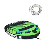 Mesle Funtube Vapor mit Leine, 2 Personen, Wasserreifen für Kinder & Erwachsene, Towable Tube aufblasbar Wassersport, Schleppring für Boot & Jetski, Schleppreifen zum Ziehen