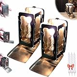 Folding Pocket Candle,Faltbare Kerzenlaterne im Taschenformat,Faltbare Taschenkerze,kreative tragbare Faltbare Kerzenlaterne,Kerzenhalter,Minis Dekorative Faltung Kerzenhalter Für Camping (2 Stück)
