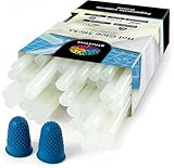 OfficeTree 45 x Heißklebestifte 11mm x 200mm - Extra Stark & Schnelltrocknend - Heißklebesticks 11mm - Heißklebepistole Sticks - Klebestifte für Heißklebepistole Inklusive 2 Fingerschutzkappen