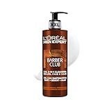 L'Oréal Men Expert XXL 3-in-1 Bartshampoo für Männer, Für Bart, Gesicht und Haar, Beruhigende Bartpflege für Männer gegen Schuppen mit Zedernholzöl, Barber Club, 1 x 400 ml