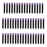 Lurrose 150 Stück Violette Kunststoff Tintennachfüllpatronen für Füllfederhalter Löschbar Schul und Bürobedarf Sicheres Füllerzubehör