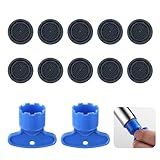 KASESSS 10 Stück Wasserhahn Sieb Set, Strahlregler M18.5, Kunststoff Siebeinsatz mit 2 Mischdüsenschlüssel, Luftsprudler Wasserhahnsieb für Küche und Bad