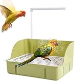 Automatische Vogel Badewanne, Vogel Badehaus Badewanne, Papageiendusche Mit Automatischer Wasserzirkulation, Vogelbadewanne Für Wellensittiche, Sittiche, Pfingstrosen Und Mittelgroße Papag