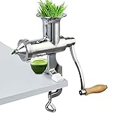 VEVOR Manuelle Entsafter Weizengras Saftpresse Squeezer Obst Gemüse Entsafter 304 Edelstahl für Weizengras und Blattgemüse Edelstahl 3 Filter Ohne Strom (Manuelle)