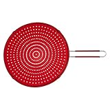 Silikon Spritzschutz Hitzebeständig Antihaftbeschichtet Öl Fettpfanne Deckelabdeckung Sieb Abtropfbrett Braten Zum Schutz Topfunterlage Mit Rutschfestem Griff Öl Fettpfanne Deckelabdeckung