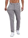JMIERR Herren-Golfhosen 2024 Sommer Stretch-Jogginghose mit Taschen Men Casual Golf Pants Grau XL